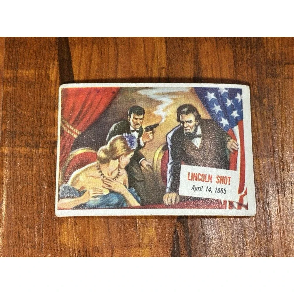 Lot of (2) 1954 Topps Scoop Scoops Garfield Shot #9 & President Lincoln Shot #6